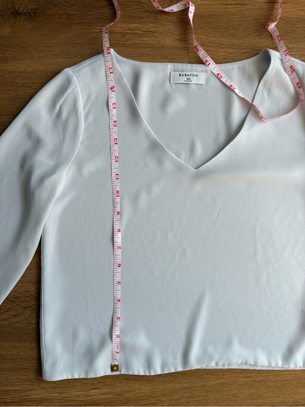 Babaton Murphy Blouse XXS Ice Blue V-Neck Aritzia Top - Picture 10 of 10